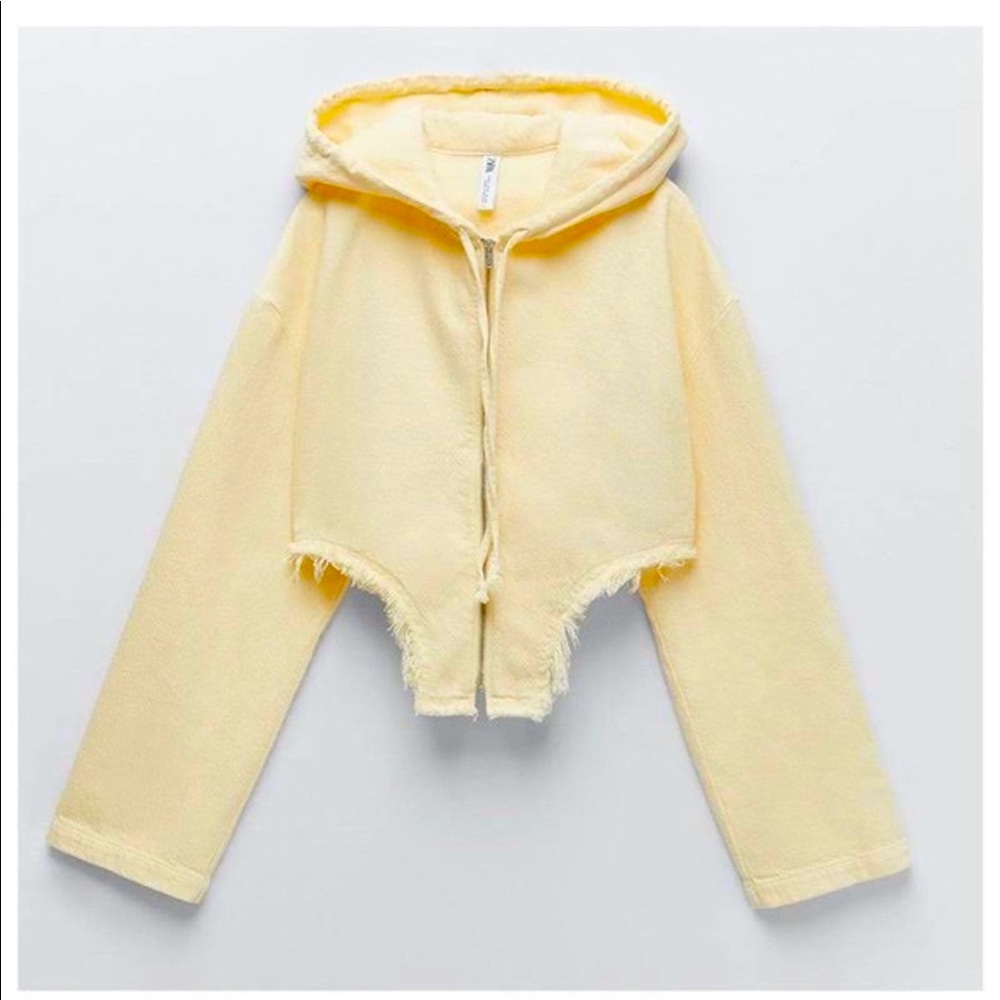 Zara Asymmetric Hem Sweatshirt & Bralette Matching set